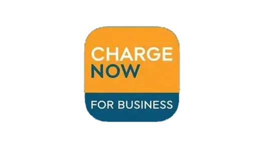 Ein Bild mit dem Logo von Charge Now for business.