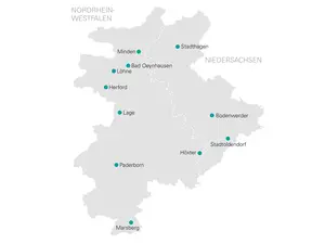 Karte vom Netzgebiet.