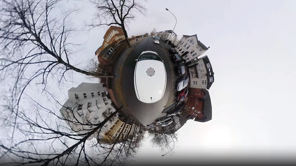 3-D Bild einer Straßenaufnahme