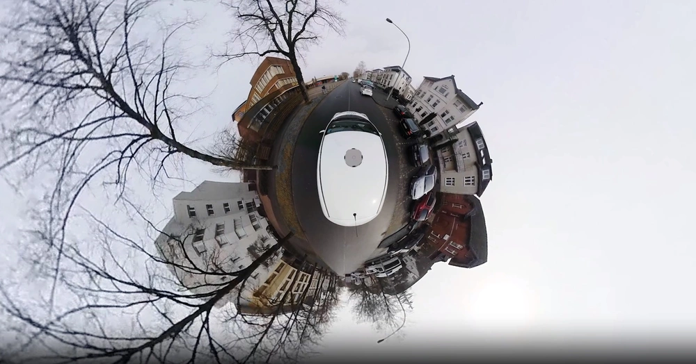 3-D Bild einer Straßenaufnahme