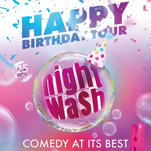 NightWash Happy Birthday Tour Poster Ein Poster zum Comedy-Format NightWash
