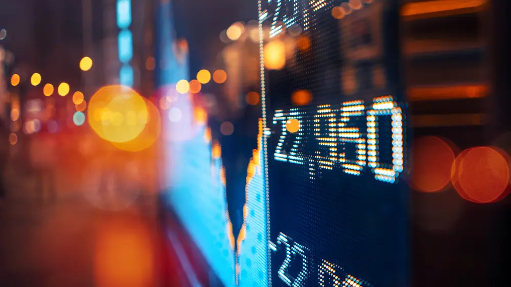 Stimmungsbild eines Kurses an der Strombörse.