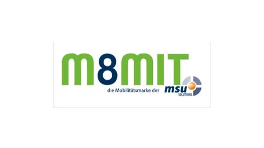 Ein Bild mit dem Logo von M8MIT Web App.